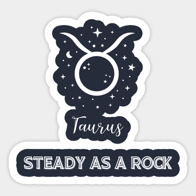 Taurus Zodiac Sign T-shirt Sticker by Salasala